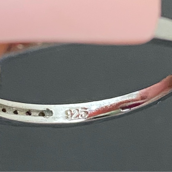 925 Sterling Pink Sapphire CZ Rhinestones Ring Size 6 - Picture 15 of 15